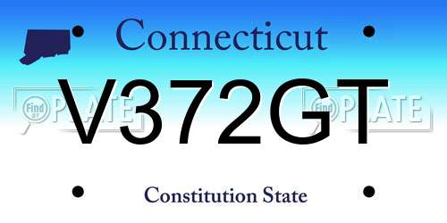 V372GT Connecticut License Plate