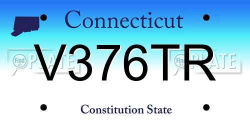 V376TR Connecticut License Plate