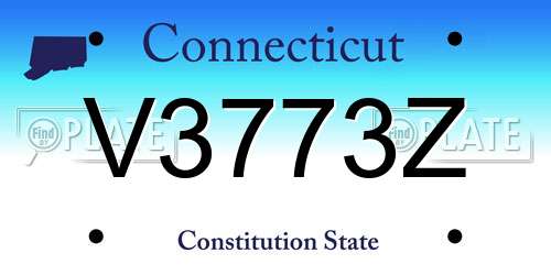 V3773Z Connecticut License Plate