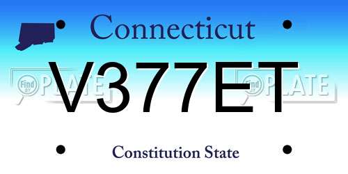 V377ET Connecticut License Plate