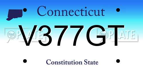 V377GT Connecticut License Plate