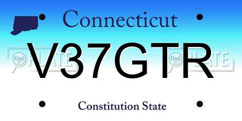 V37GTR Connecticut License Plate