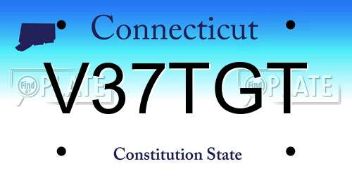 V37TGT Connecticut License Plate