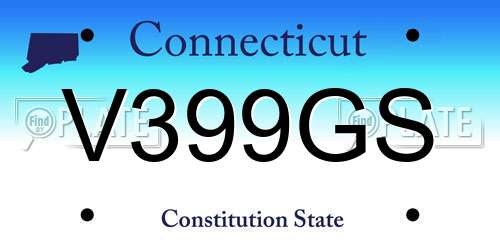 V399GS Connecticut License Plate