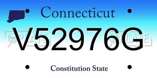 V52976G Connecticut License Plate