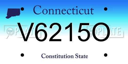 V6215O Connecticut License Plate