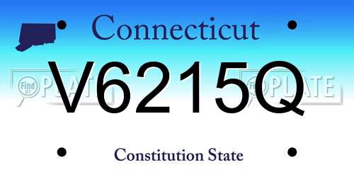 V6215Q Connecticut License Plate