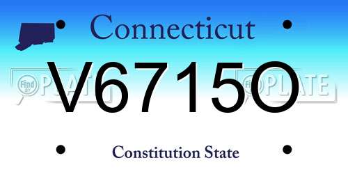 V6715O Connecticut License Plate