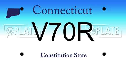 V70R Connecticut License Plate