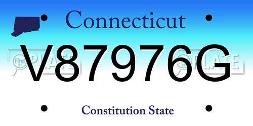 V87976G Connecticut License Plate