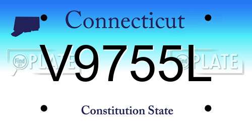 V9755L Connecticut License Plate