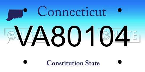 VA80104 Connecticut License Plate