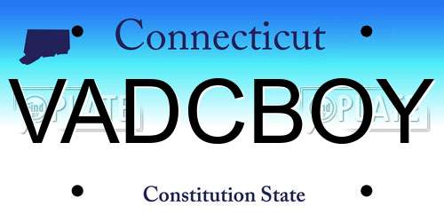 VADCBOY Connecticut License Plate