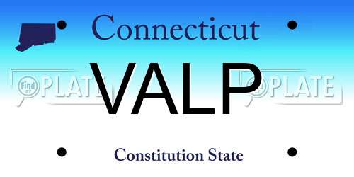 VALP Connecticut License Plate