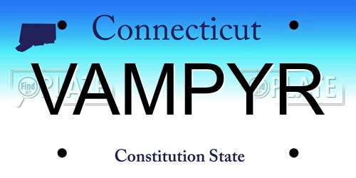 VAMPYR Connecticut License Plate