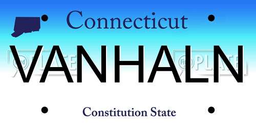 VANHALN Connecticut License Plate
