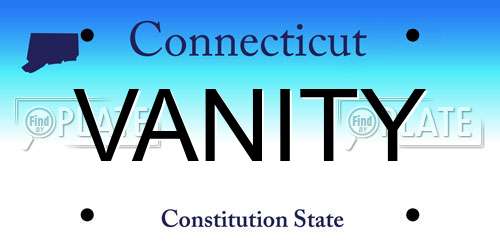 VANITY Connecticut License Plate