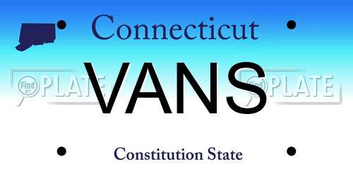 VANS Connecticut License Plate