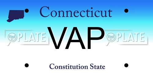 VAP Connecticut License Plate