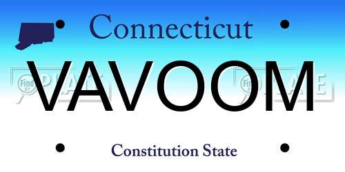 VAVOOM Connecticut License Plate