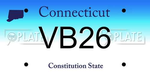 VB26 Connecticut License Plate
