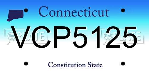 VCP5125 Connecticut License Plate