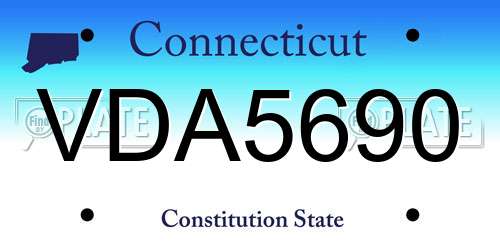 VDA5690 Connecticut License Plate