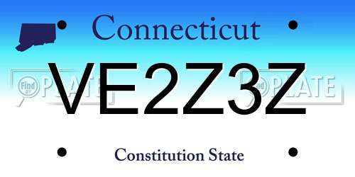 VE2Z3Z Connecticut License Plate