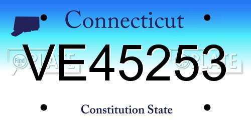 VE45253 Connecticut License Plate