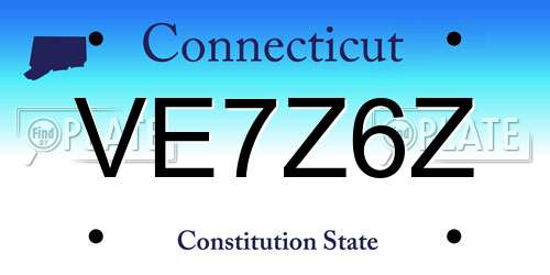 VE7Z6Z Connecticut License Plate