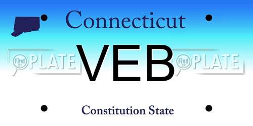 VEB Connecticut License Plate
