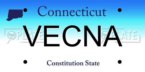 VECNA Connecticut License Plate
