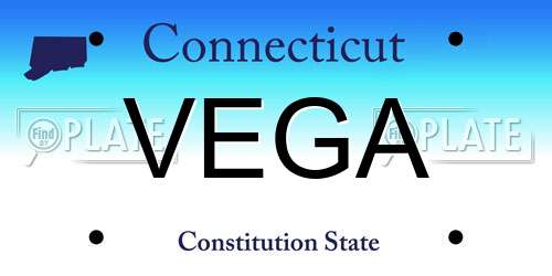 VEGA Connecticut License Plate
