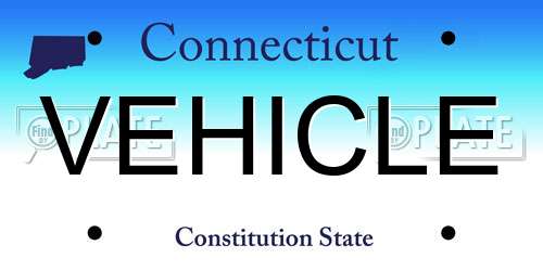 VEHICLE Connecticut License Plate