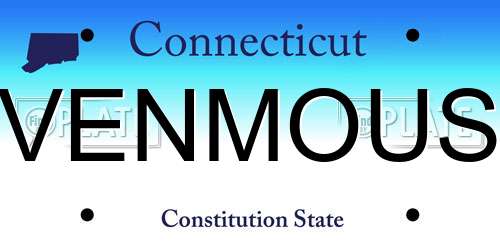 VENMOUS Connecticut License Plate