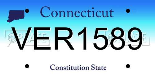 VER1589 Connecticut License Plate