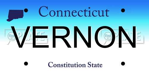 VERNON Connecticut License Plate