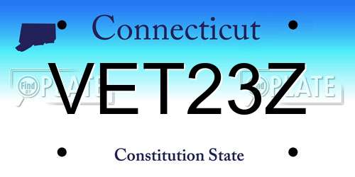VET23Z Connecticut License Plate