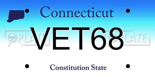 VET68 Connecticut License Plate
