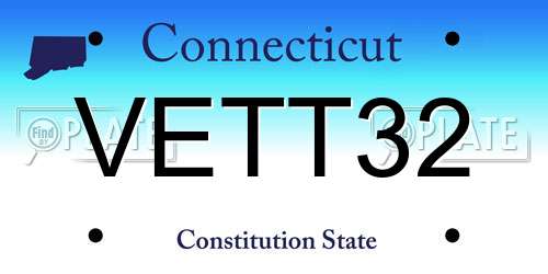 VETT32 Connecticut License Plate