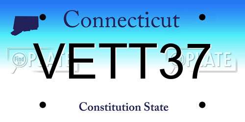 VETT37 Connecticut License Plate