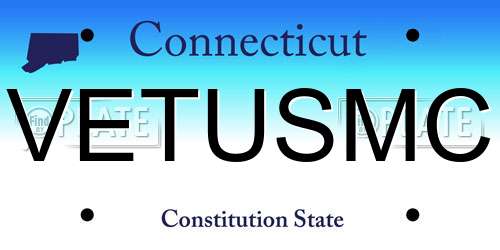 VETUSMC Connecticut License Plate