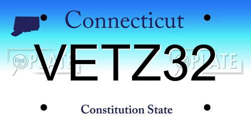 VETZ32 Connecticut License Plate