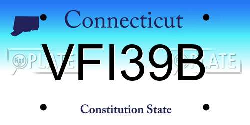 VFI39B Connecticut License Plate