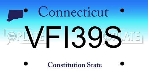 VFI39S Connecticut License Plate