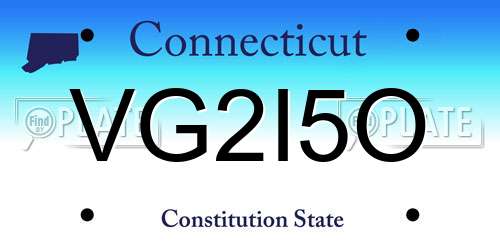VG2I5O Connecticut License Plate