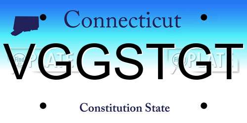 VGGSTGT Connecticut License Plate