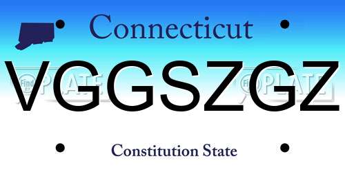 VGGSZGZ Connecticut License Plate