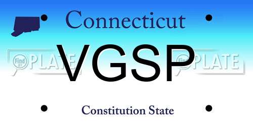 VGSP Connecticut License Plate