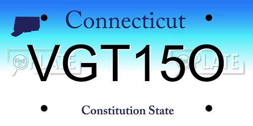 VGT15O Connecticut License Plate